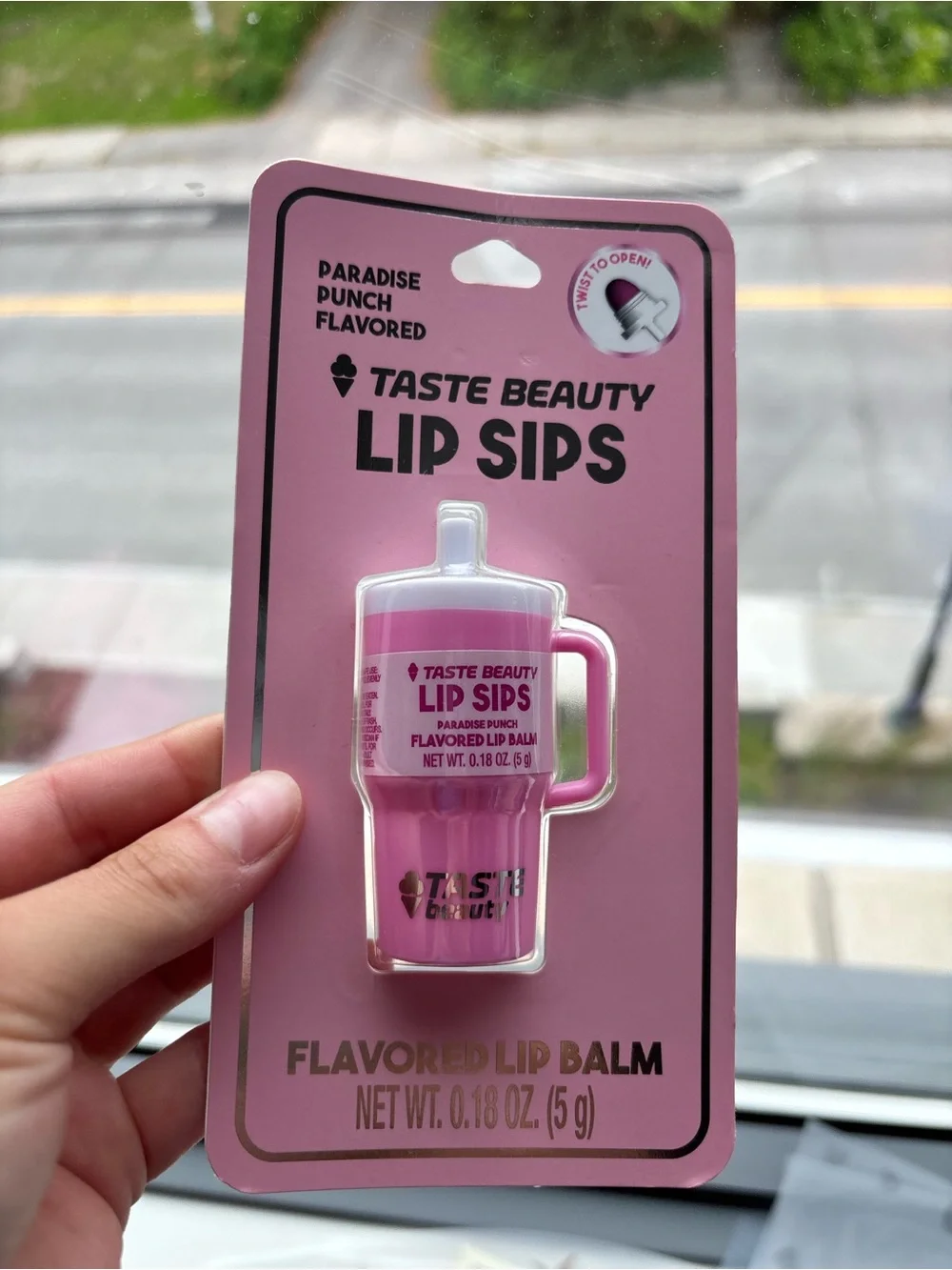 Lip Sips Flavored Lip Balm - Pink